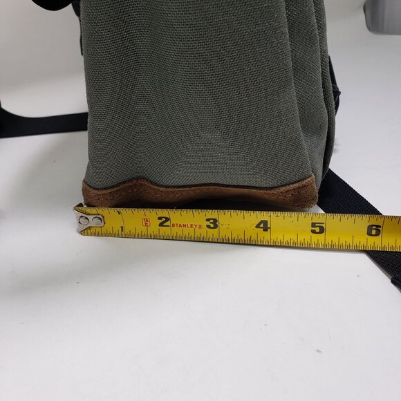 Supreme Canvas Messenger Bag Green/Brown Adjustable Strap Durable & Stylish - Picture 12 of 12